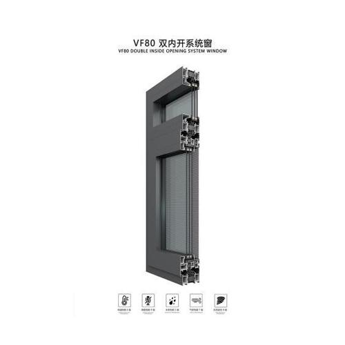 VF80 double inner opening screen and one outer flush system window