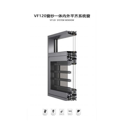VF120 Window Screen Integrated Internal and External Flush System Window