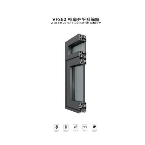 VFS80 frame and sash flush system window